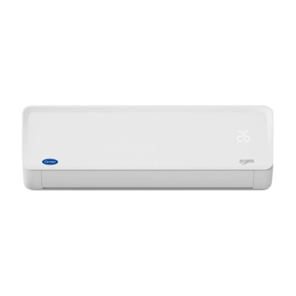 Minisplit Carrier MAX Inverter - unidad interior (evaporador) de frente sobre fondo blanco