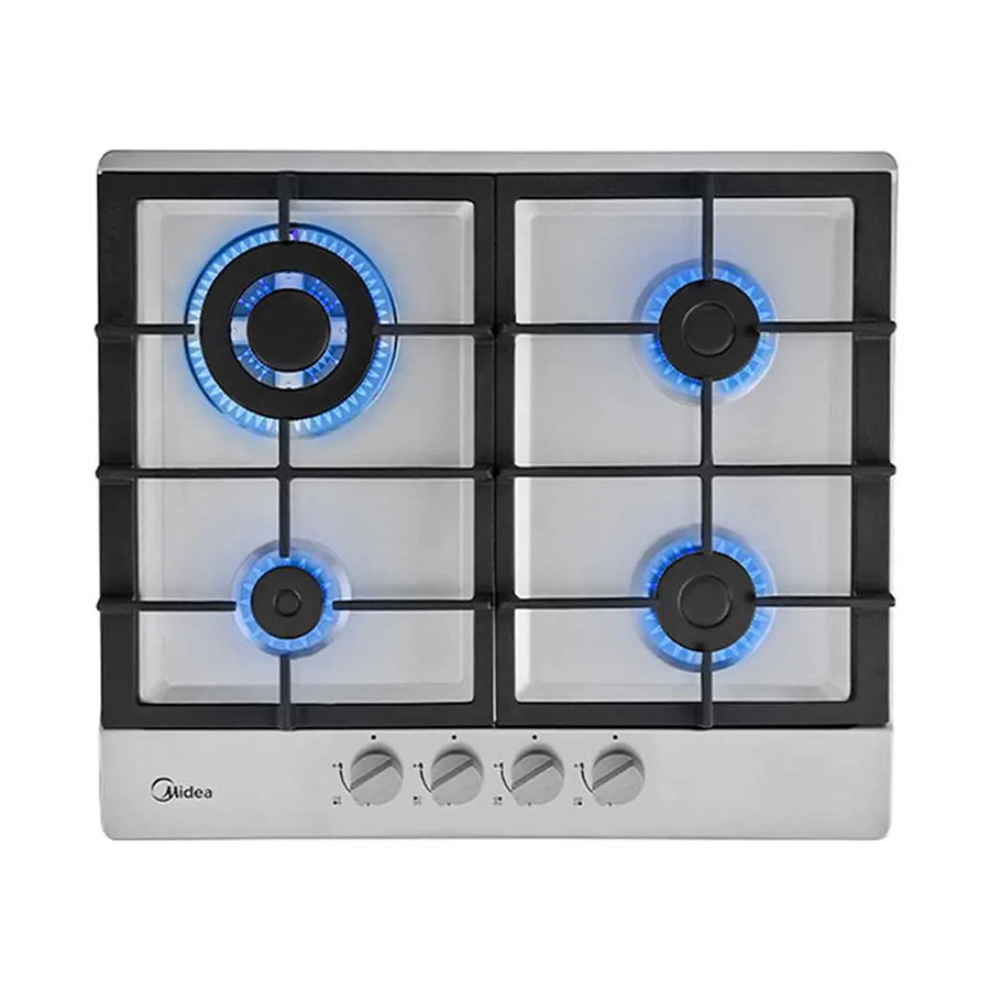 Parrilla Empotrable a Gas 24 Cristal Templado Triple Flama Acero Inoxidable - vista principal