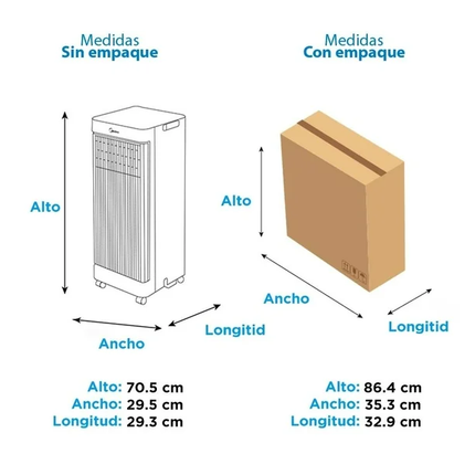 Aire Acondicionado Portátil (1 ton, 110V, Solo Frío)