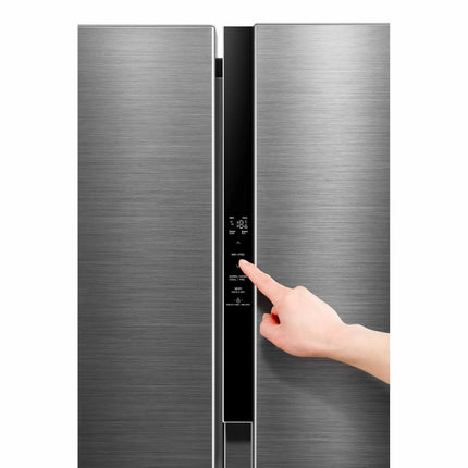 Refrigerador Automático Side By Side Inverter Quattro Bru Steel 17 Pies Cúbicos con Wifi