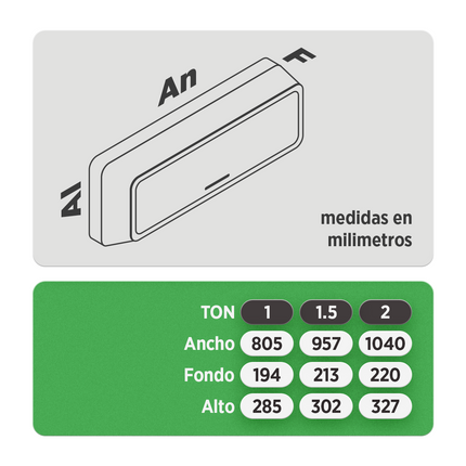 Minisplit Carrier Ciac VS Inverter WiFi (Opciones 1-2 ton)