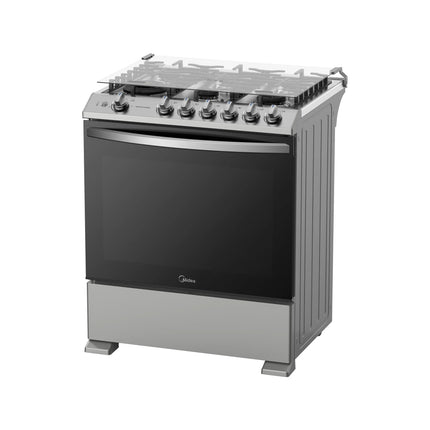 Estufa de piso con capelo 30¨ MASTER COOK Pro Silver