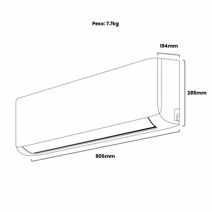 Minisplit Daikin Inverter (1 Ton, Frío y Calor, 110v)