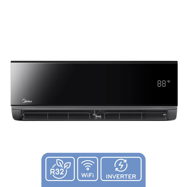 Minisplit Midea Black Inverter Xtreme Wi-Fi (Opciones 1-2 Ton)