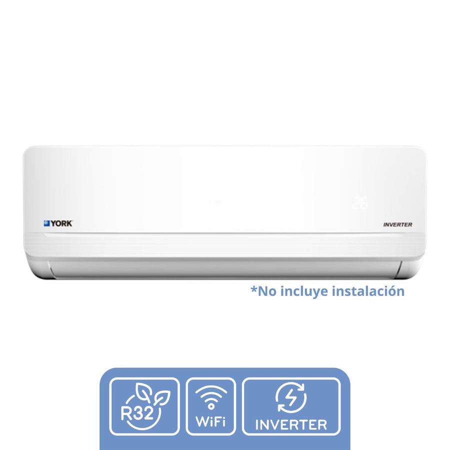 Minisplit York R32 Inverter Wi-Fi - unidad interior evaporador frontal (no incluye instalación)