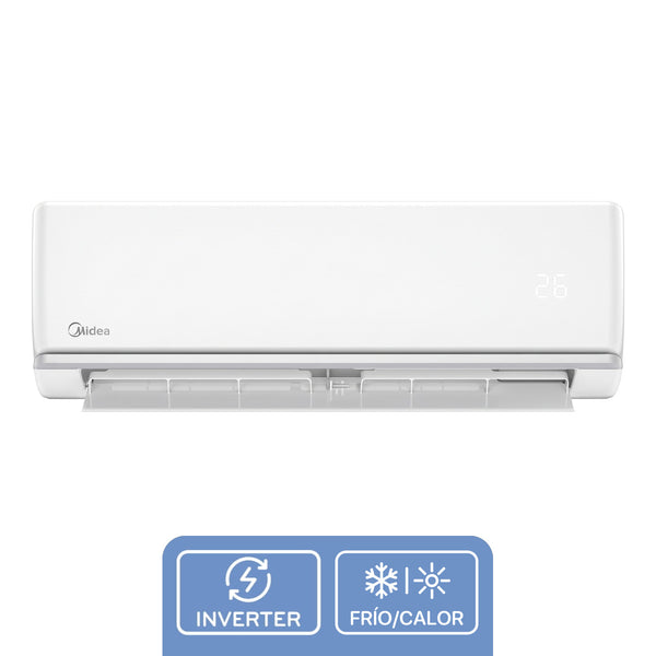 Minisplit Midea Xtreme Save Inverter R410A 1 ton frío y calor, unidad interior