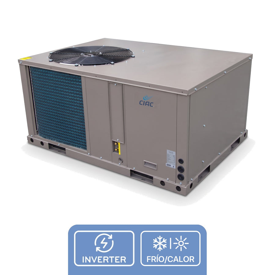 Paquete Inverter CIAC by Carrier Rooftop 5 toneladas, 56,000 BTU/h, frío y calor