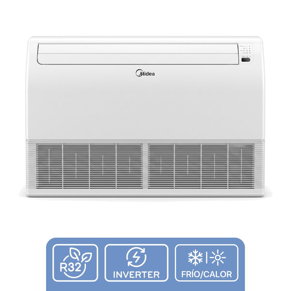 Piso Techo Midea Inverter 5 toneladas R32 frío y calor, vista frontal